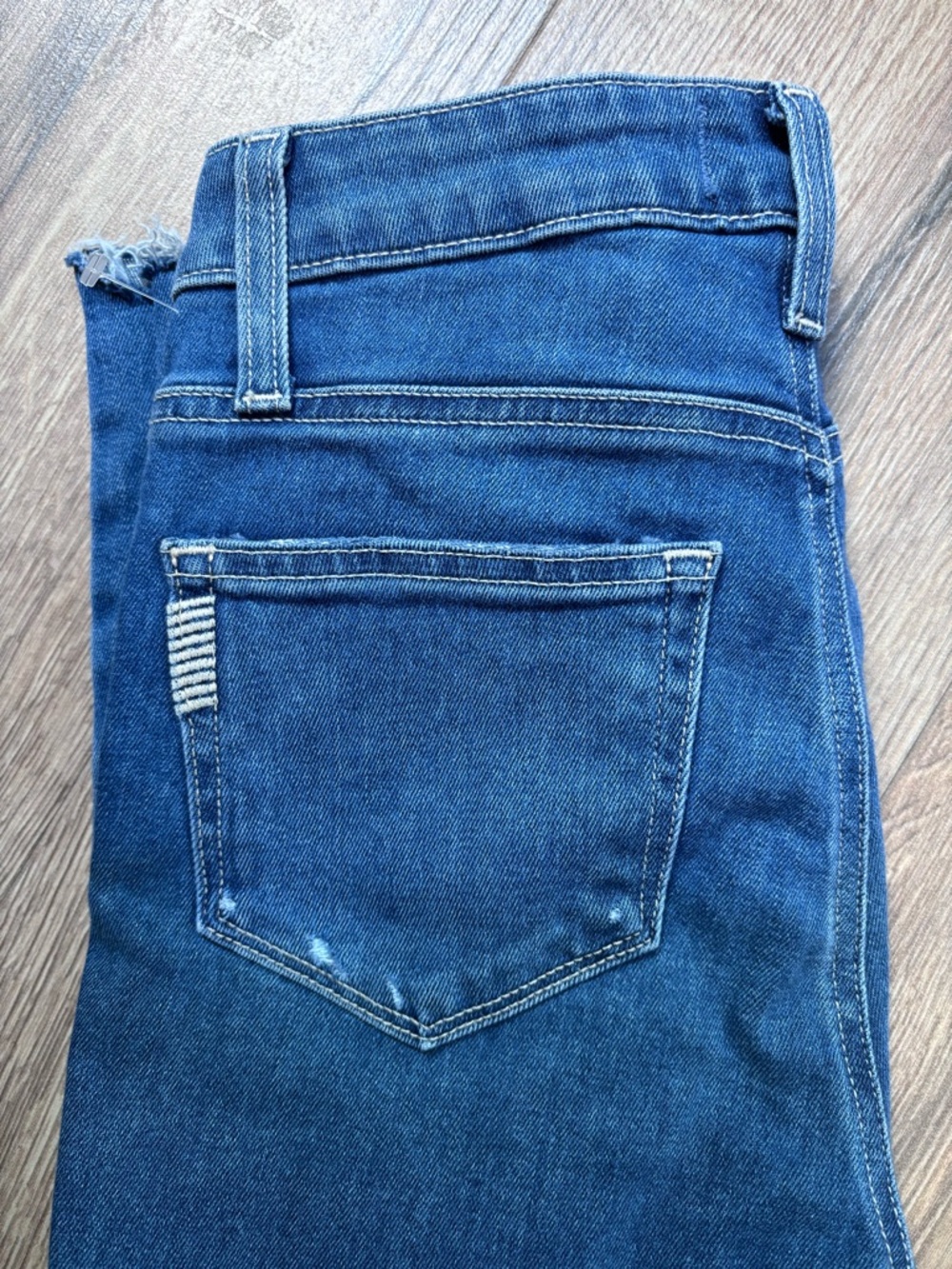 PAIGE Hoxton Slim Crop Jeans 25 High Rise Raw Hem Medium Wash - Picture 4 of 15